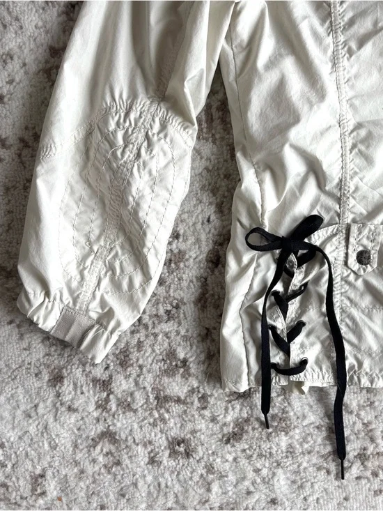 Vintage CNC Costume National White Asymmetric Zip Moto/Windbreaker Jacket - Picture 9 of 12